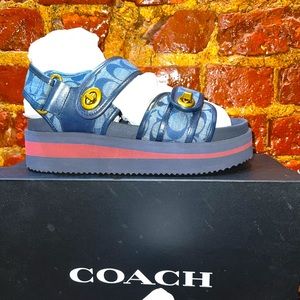 Coach Monogram Platform Sandals